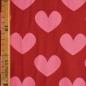 Preview: Baumwolljersey Herzen rosa rot